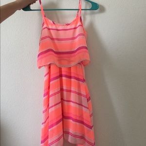 Orange and pink dress